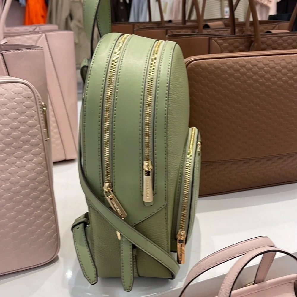 Michael Kors Jaycee Medium Logo Backpack  Light Sage